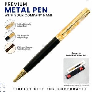 Personalized Name Gift Pen- Golden Liquid Crystal